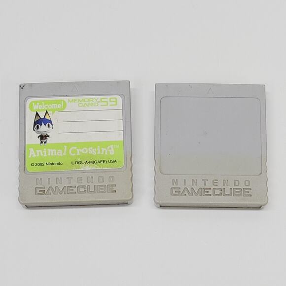 Nintendo’s GameCube TWO Memory Cards 59 DOL-008 Tested Working Original - Picture 1 of 4